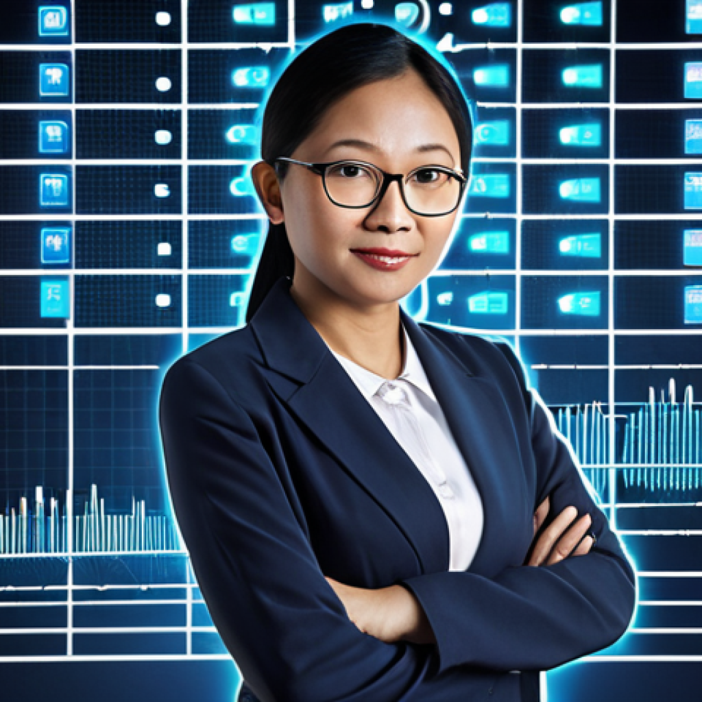 A professional Malaysian insurance broker, composed and visionary, standing confidently amidst a dynamic fusion of traditional and digital elements. On one side, subtle outlines of classic insurance documents, while on the other, glowing digital lines, data visualizations, social media icons, and symbols representing digital assets and mental well-being intersect. The overall image conveys adaptation, leadership, and the seamless integration of human expertise with cutting-edge technology in the evolving Malaysian insurance landscape.