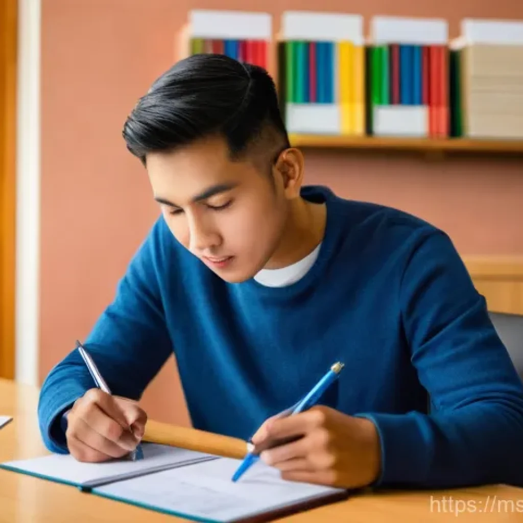 보험중개사 시험 전날 준비해야 할 사항 - **Prompt:** A focused and determined young adult (20s-30s, Southeast Asian, diverse ethnicity, e.g.,...