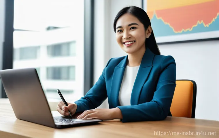 보험중개사와 관련된 최신 테크놀로지 분석 - **Prompt:** "A modern Malaysian female insurance broker, in her early 30s, dressed in a smart blazer...
