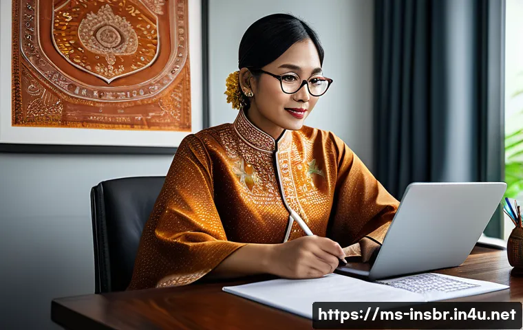 보험중개사 시험 관련 질의응답 모음 - A professional Malaysian insurance agent in smart business attire sitting at a modern desk with a la...