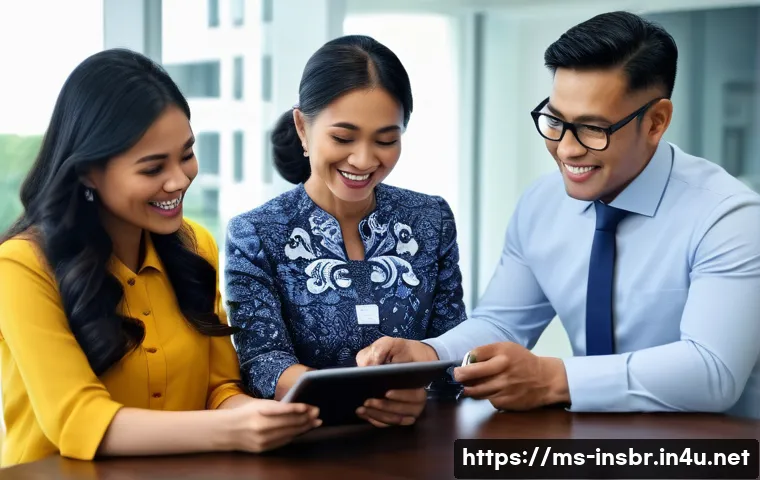 보험중개사와 관련된 고객 관계 관리 성공 사례 연구 분석 및 사례 - A professional Malaysian insurance agent in a modern office setting, engaging warmly with a middle-a...