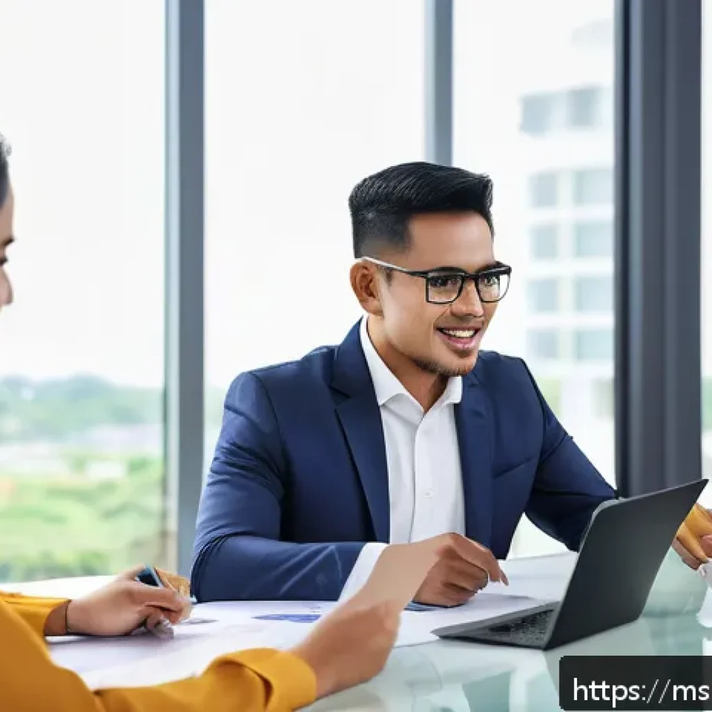 보험중개사와 법적 책임 이해하기 - A professional Malaysian insurance agent in a modern office setting, explaining various insurance po...