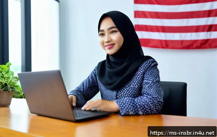 보험중개사 자격증 공부와 병행 가능한 일 - A young Malaysian insurance agent student working part-time from home, sitting at a modern desk with...